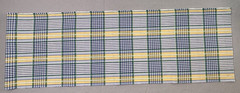 Vintage Waverly VALLEY PLAID LAKE Fabric Blue Yellow Cottagecore Preppy Classic