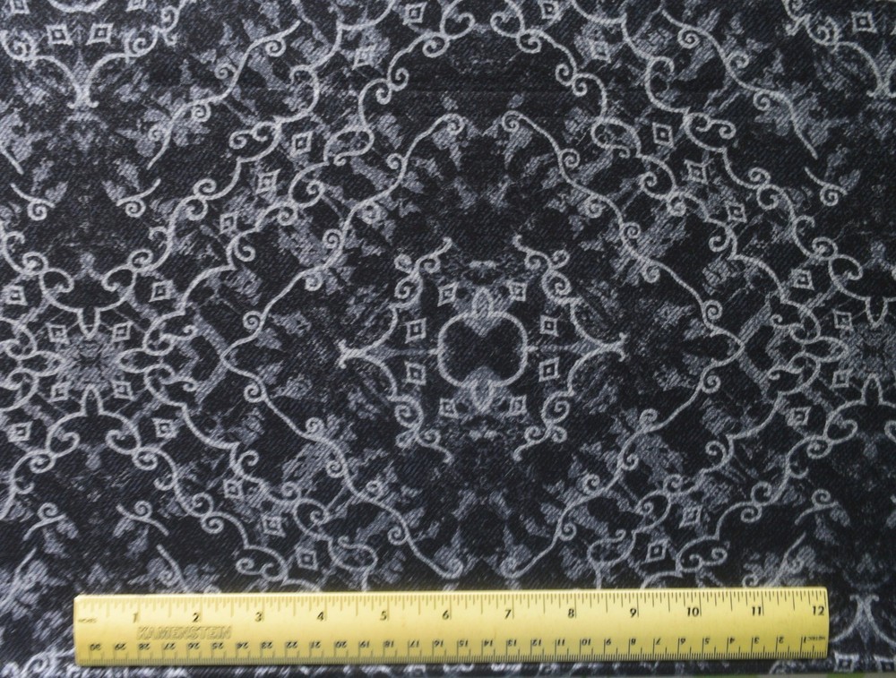 1 yard 36″ x 43″ 100% cotton fabric VIP by Cranston Large Damask pattern
