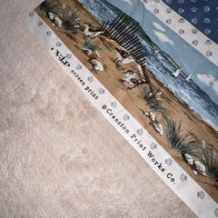 Vintage Shore Birds Fabric Panel 52×17 Seagulls Sandpipers Coastal Craft NOS