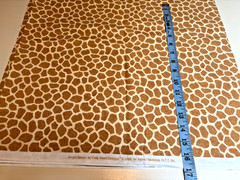 Jungle Babies cotton fabric – 3 1/3 yds continuous piece -giraffe print