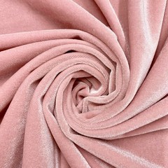Princess DUSTY BLUSH Polyester Spandex Stretch Velvet Fabric for Bows, Top Knot