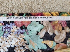 Concord Fall Harvest Print Fabric Cotton Tablecloth 41″ X 80″ edges hemmed