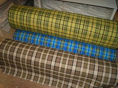 VW Westfalia Plaid Fabric Foam Backed T2 Bay 1968-79 Camper Upholstery 59″-150cm