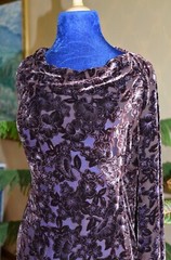 2.6 yd/ Vintage Mulberry Silk Velvet Devore Fabric Luxury Uzbek Oriental Textile