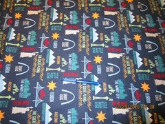 TRAVEL DESTINATIONS FLANNEL FABRIC – BY THE YARD – SEATTLE, NYC, FLORIDA,ARIZONA
