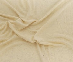 Linen Blend Jersey Knit Fabric By the Yard Ivory [Headwrap, Undergarment] 7/25