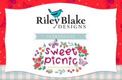 Riley Blake SWEET PICNIC 12095S Sky Aqua Bicycles Floral Quilt Fabric