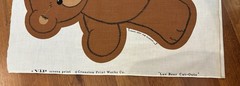 VIP Cranston Print Works Bear Fabric Panel “Luv Bear Cut-Outs” Cut n Sew 2 Bears