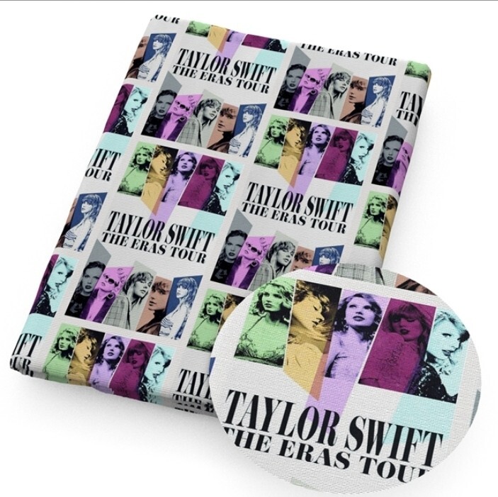 Taylor Swift Polyester Cotton blend fabric. Music concert album 20″x55″ 1201458