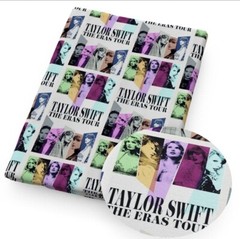 Taylor Swift Polyester Cotton blend fabric. Music concert album 20″x55″ 1201458