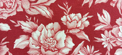 Eddie Bauer Fabric Floral Maroon Red Cream 2+ Yards Upholstery Material 98″x59″