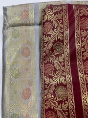 Red Gold silk brocade upholstery fabric by the yard jacquard fabric for dress