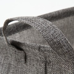 Fabric boxSquare with handle gray 32817