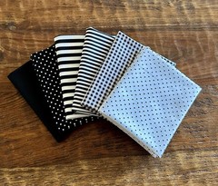 6 Fat Quarters Bundle Riley Blake Basics Black Quilt Cotton