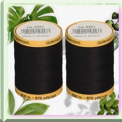 Black Cotton Thread 2 Pack 1752 Yards