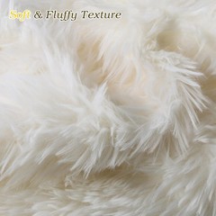 Fluffy White Faux Fur Fabric 1 Yard | 36″x60″ Shaggy Material for DIY Pet Beds,