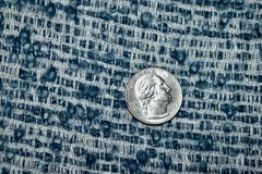 Natasha Baradaran LANA — HAMSA Blue LINEN/MOHAIR Fabric 30″x115″ LARGE REMNANT