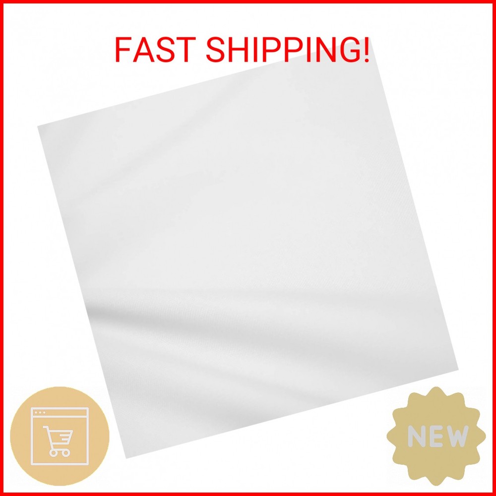 White 60″ Wide, Premium Cotton Blend Broadcloth Fabric By the Yard (1 yd, White)