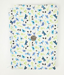 Snuggle Flannel Baby Fabric Butterflies 30″ x 42″ Pre-Shrunk Blue White Green