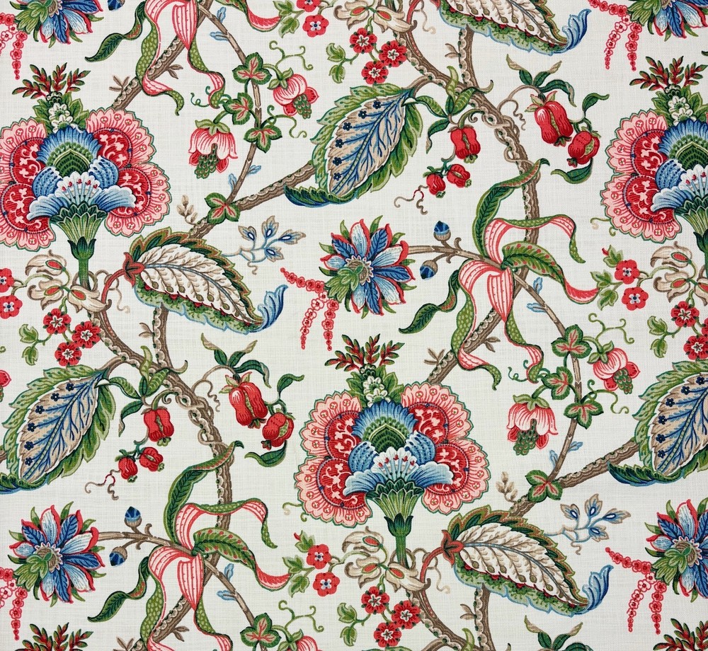 COVINGTON LEICESTER 100 MULTI LARGE FLORAL MULTIPURPOSE FABRIC BY YARD 54″W