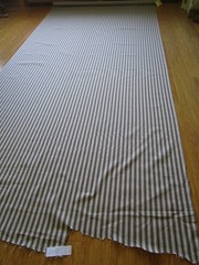 Soane Britain’s JAJIM STRIPE in Chestnut Cotton Weave 3.83 yds x53″W Brown Ivory