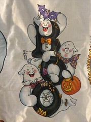 Ghost Quilt Fabric Daisy Kingdom “BOO! Door Panel” Halloween 35″x44″ Decoration