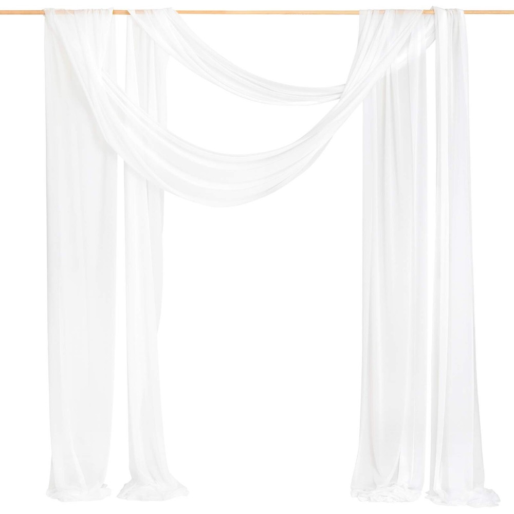 Ling’s Moment 32Ft x 30″ Extra Long Wrinkle-Free Wedding Arch Chiffon Draping…