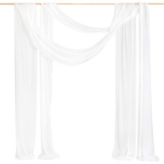 Ling’s Moment 32Ft x 30″ Extra Long Wrinkle-Free Wedding Arch Chiffon Draping…