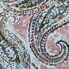 5.25 Yards 100% Linen Paisley Home Decor Fabric
