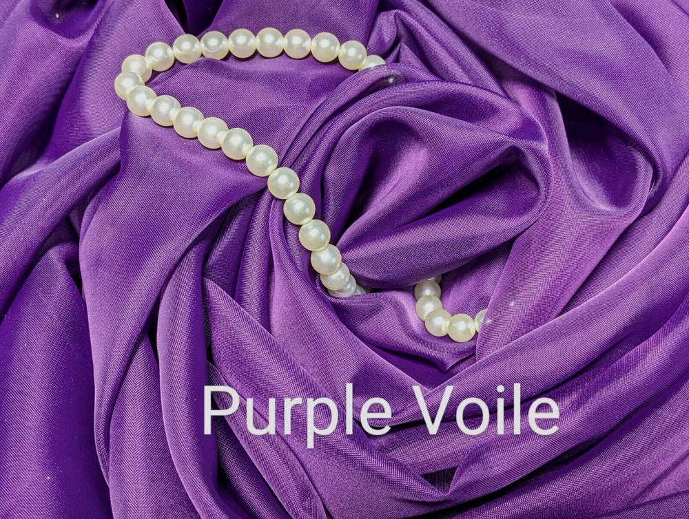 Purple sheer Voile 116″ wide for wedding party decoration backdrop, free swatch