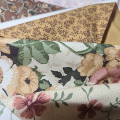 Fat quarters 6 floral print earthy tone fabric quilting