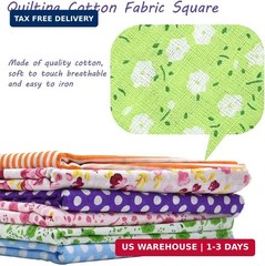 42Pcs 10″x10″ Quilting Cotton Fabric Squares Sheets Pre-Cut Multi-Color Design P