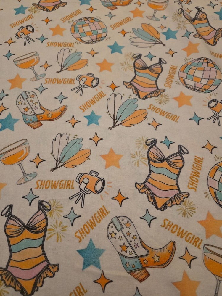 TS Female Singer Showgirl Icon Cotton Fabric by the 1/2 Yard, 57-58″ Width