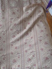 7+ Yds Damask Fabric Thistle Stripe Upholstery Drapery Home Decor Pink Beige 54″