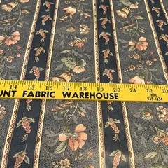 Vintage House N’ Home Fabrics Blue tones Design Floral Cotton 2 yards