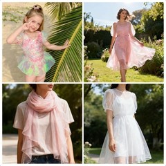 Sheer Organza Fabric Iridescent -3.3 Yard Long, 5 9-Inch Wide – for DIY, Sewi…