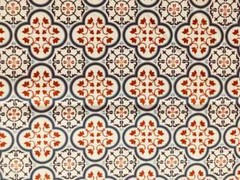 Fabrics by the meter and tablecloths | Tile motifs | Made in Italy | 100% Cotton