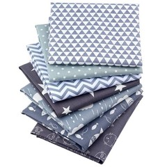 50pcs 100% Cotton Fabric Bundle 10″ x 10″ PreCut Fat Squares Sheets Printed F…