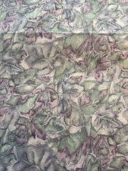 Watercolor Purple Green Cotton Drapery Curtain Upholstery Fabric 4 yard
