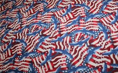 American FLAG Patriotic Fabric Fat Quarter FQ Merica [100% COTTON] America USA
