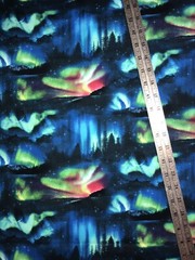 Northern Lights Sky Eliz Studio Cotton Fabric 1/2 Yard (18 By 44”) New