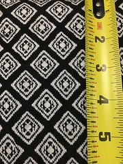 Rayon Stretch Jersey Knit Fabric Beautiful Geometric Black and white print 9 oz