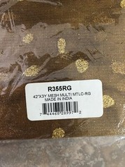 Gold Mesh Fabric w/Dots Shimmery Translucent Backdrop Craft 42″x9ft NEW