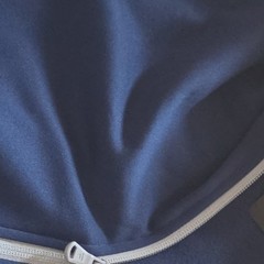 Navy Solid Fabric Material with Zipper – Dark Blue Color (As Shown)