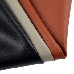 PVC Leather Fabric Perforated Breathable Material Crafts Car Upholstery By Yard
