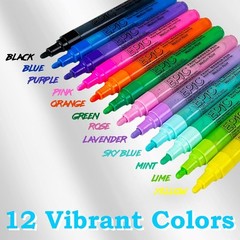 12 Count (Pack of 1), Blue, Purple, Pink, Orange, Yellow, Green, Lavender,…