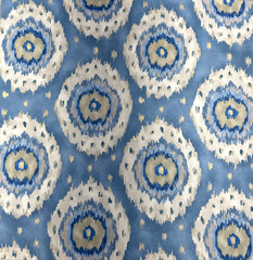 Richloom Alhambra French Blue Cotton Ikat Twill Fabric 26″ Sample #23