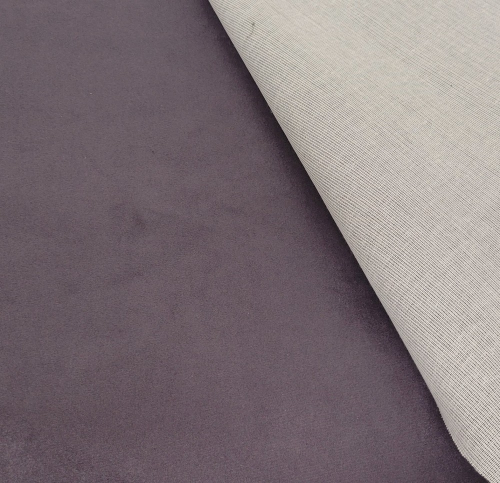 Vegan Suedette Fabric with Backing by the Yard Purple Passage 360 GSM