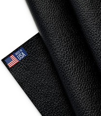 Marine Vinyl Fabric 36″x54″ Black, Faux Leather Upholstery, Outdoor Boat DIY