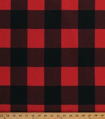Home Decor 3″ Buffalo Plaid Red Black Decorator Cotton Fabric by Yard (D791.46)